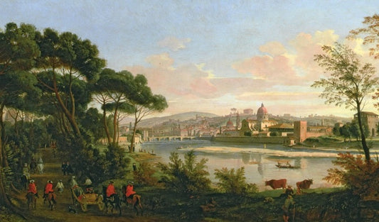 Veduta di Firenze dalle Cascine - Gaspare Vanvitelli - Gaspar van Wittel
