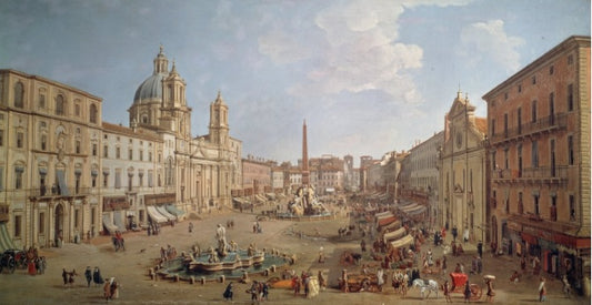 View of Piazza Navona, painting by Gaspar van Wittel or Gaspare Vanvitelli (1652 or 1653)