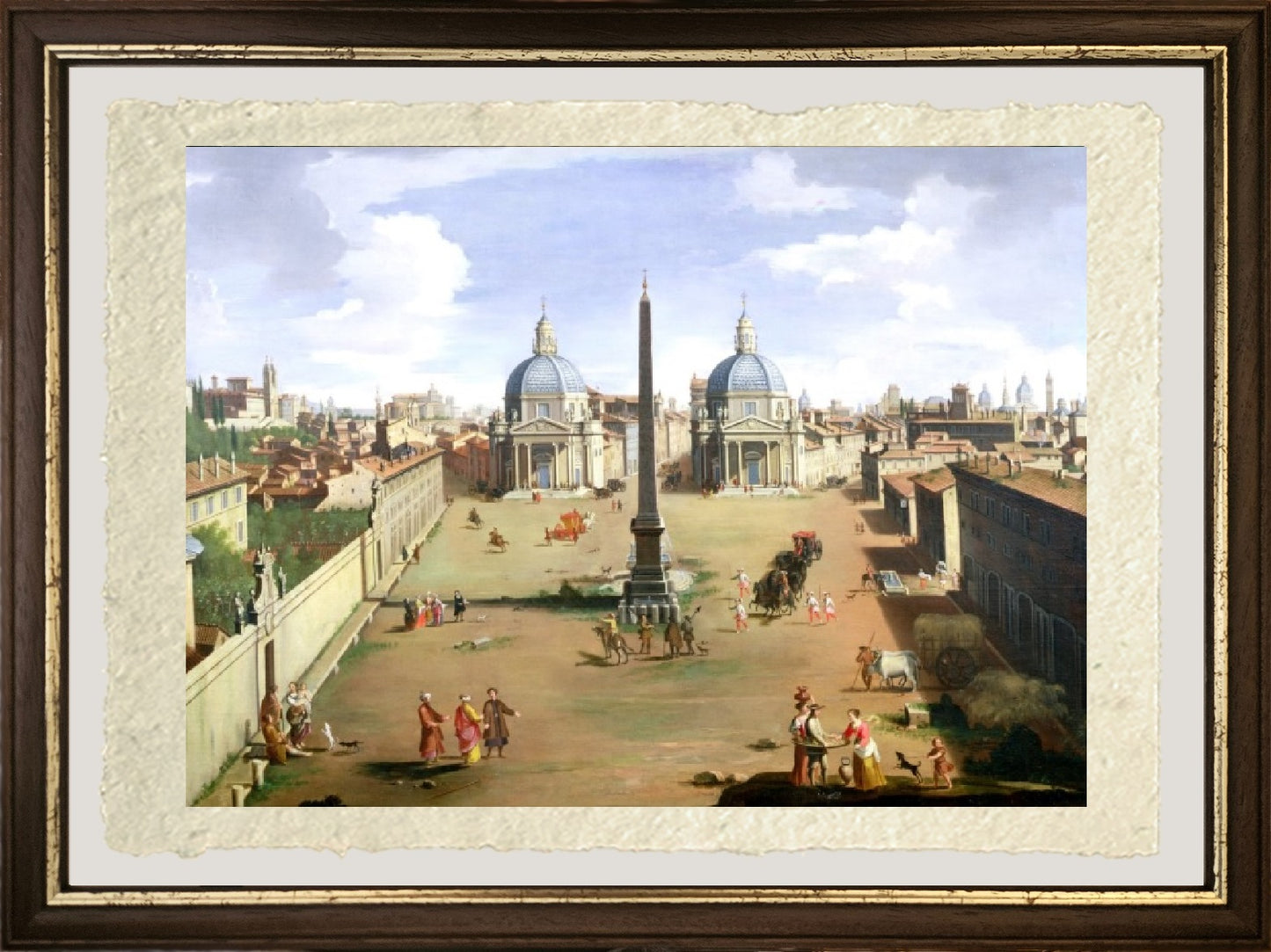 Veduta di Piazza del Popolo a Roma - Gaspare Vanvitelli - Gaspar van Wittel
