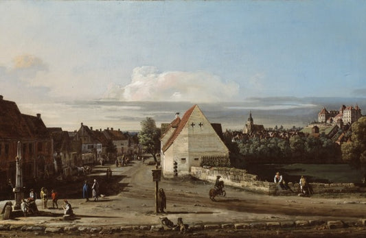 Veduta di Pirna con la fortezza di Sonnenstein - Bernardo Bellotto