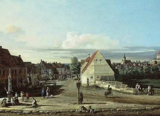 Veduta di Pirna con la fortezza di Sonnenstein - Bernardo Bellotto