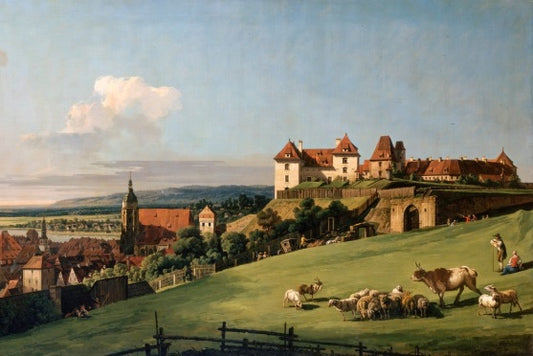 Veduta di Pirna dal Castello di Sonnenstein, 1750 - Bernardo Bellotto