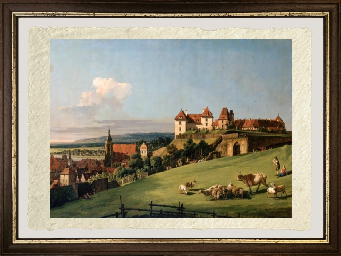 Veduta di Pirna dal Castello di Sonnenstein, 1750 - Bernardo Bellotto