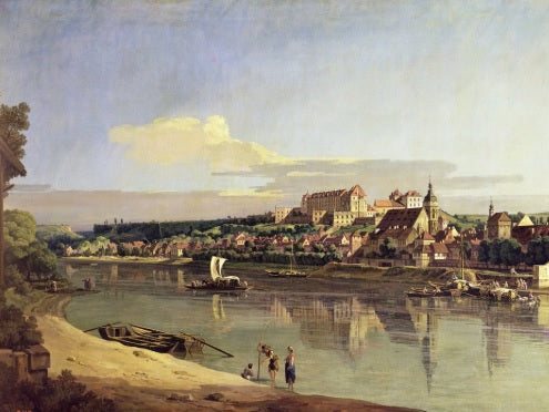 Veduta di Pirna dalla riva destra dell'Elba, 1753 - Bernardo Bellotto