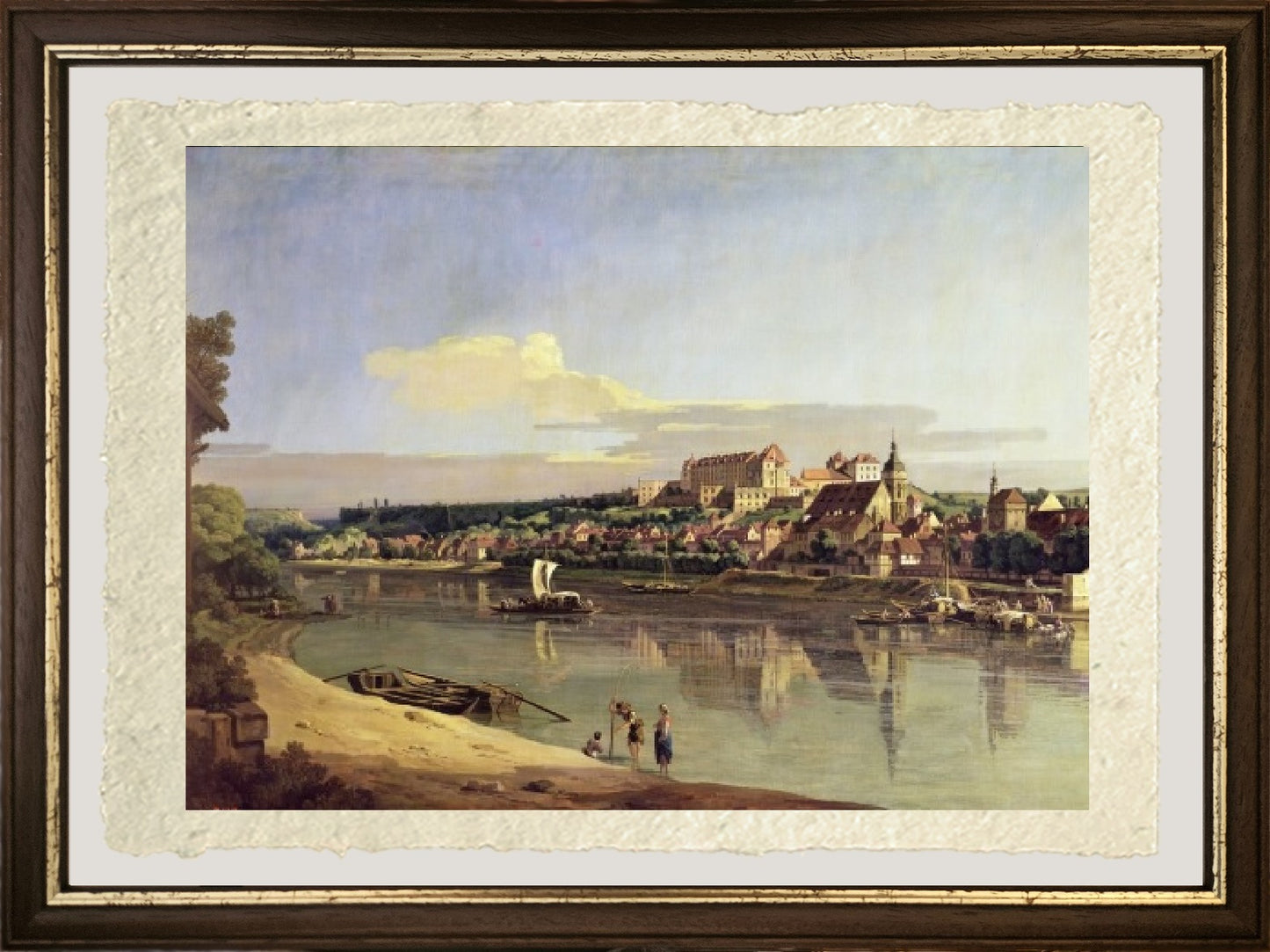 Veduta di Pirna dalla riva destra dell'Elba, 1753 - Bernardo Bellotto