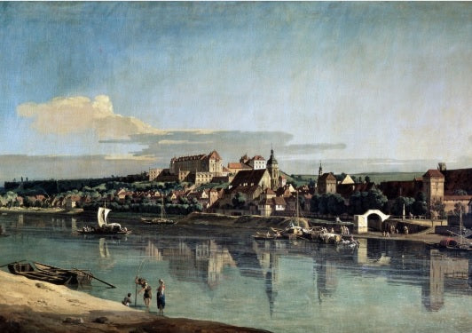 Veduta di Pirna dalla riva destra dell'Elba, 1753 - Bernardo Bellotto