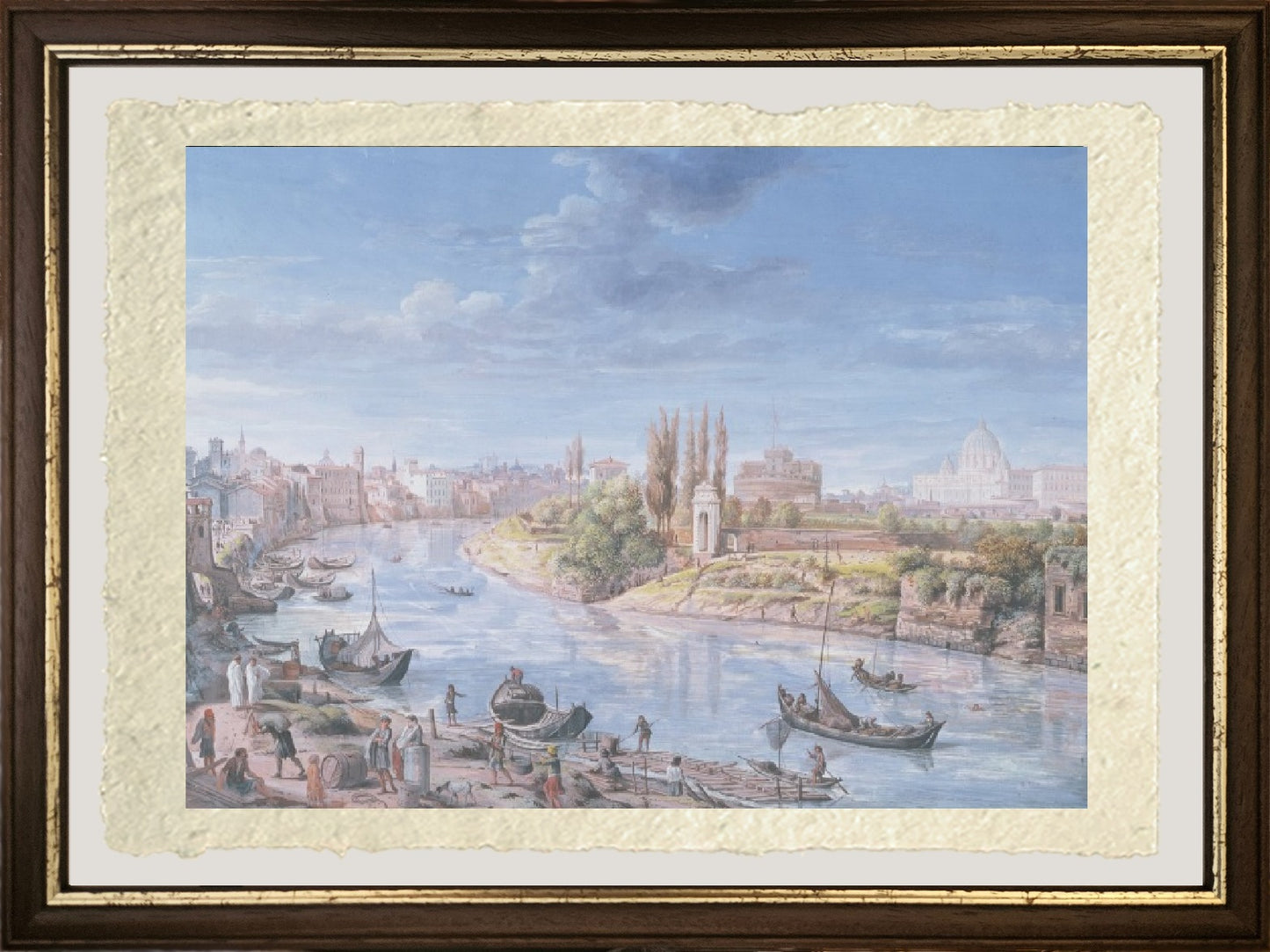 Veduta di Roma con San Pietro e Castel Sant'Angelo in lontananza, 1685 - Gaspare Vanvitelli - Gaspar van Wittel