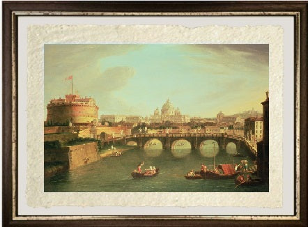 Veduta di Roma con il ponte e Castel Sant'Angelo sul Tevere - Gaspare Vanvitelli - Gaspar van Wittel