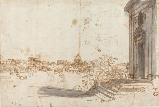 Veduta di Roma da Santa Maria del Priorato - Gaspare Vanvitelli - Gaspar van Wittel