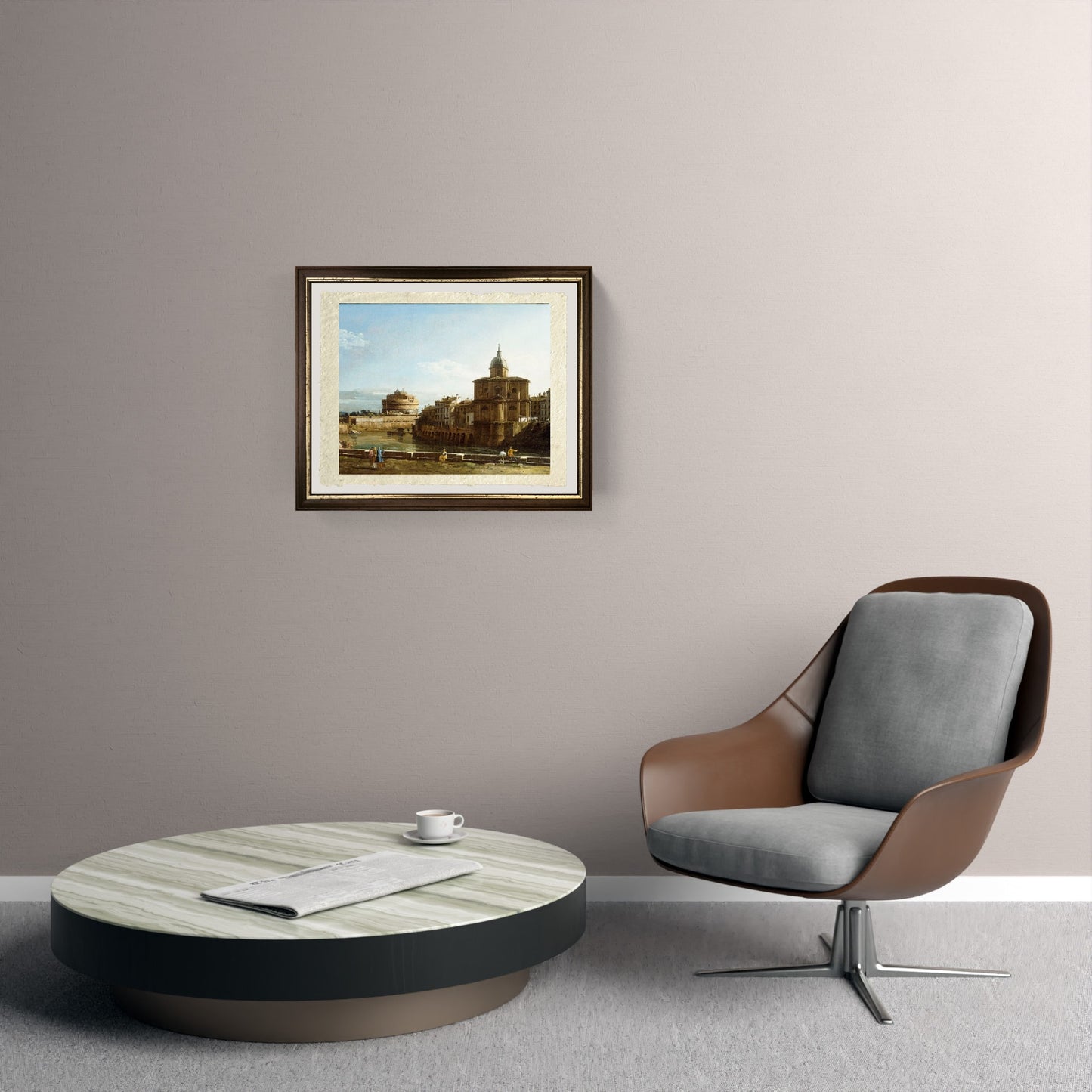 View of Rome along the Tiber, with the Church of San Giovanni dei Fiorentini - Bernardo Bellotto