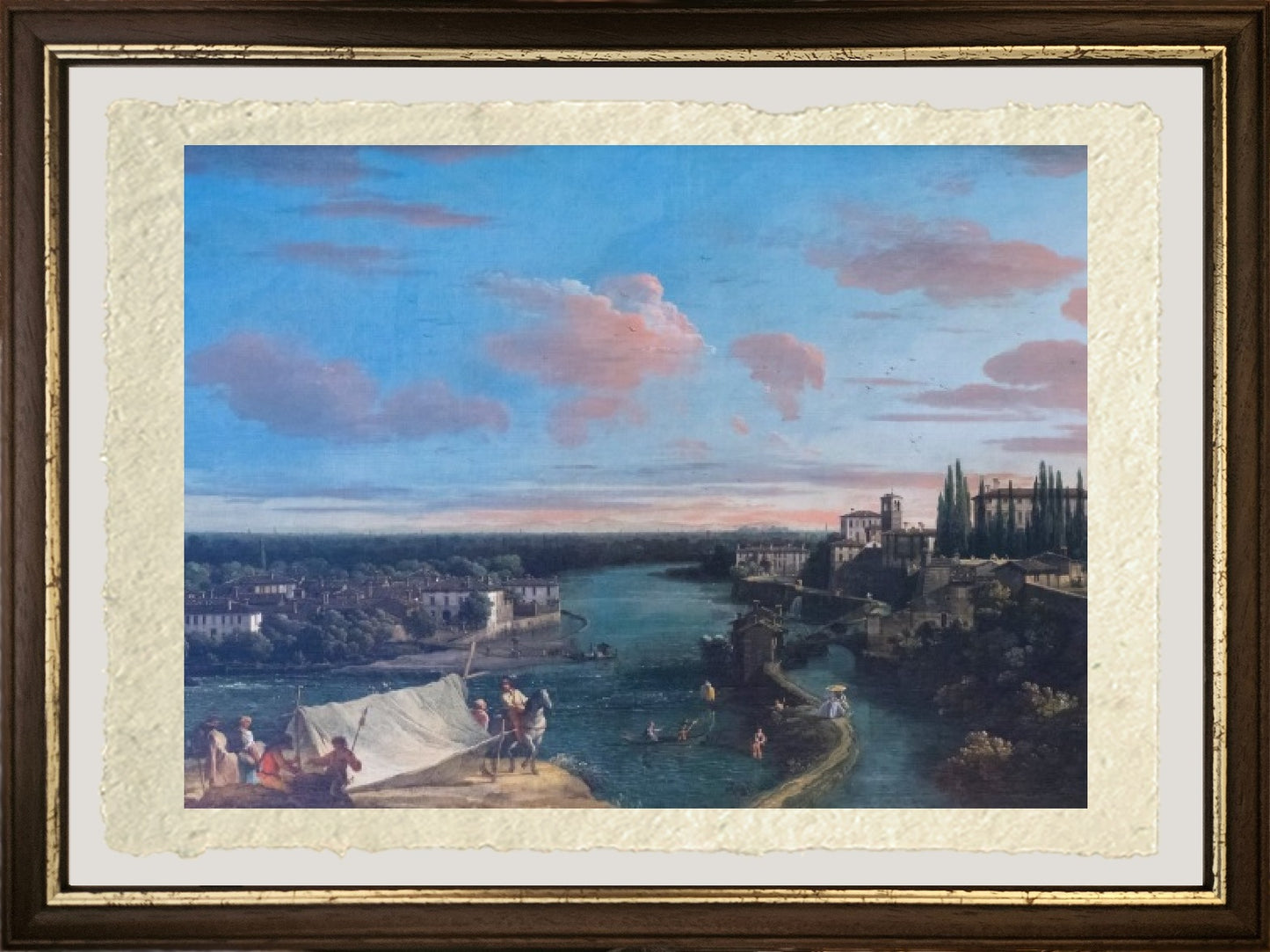 Veduta di Vaprio d'Adda - Bernardo Bellotto