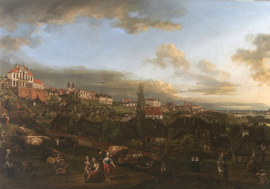 Veduta di Varsavia con il palazzo Ordynacki - Bernardo Bellotto