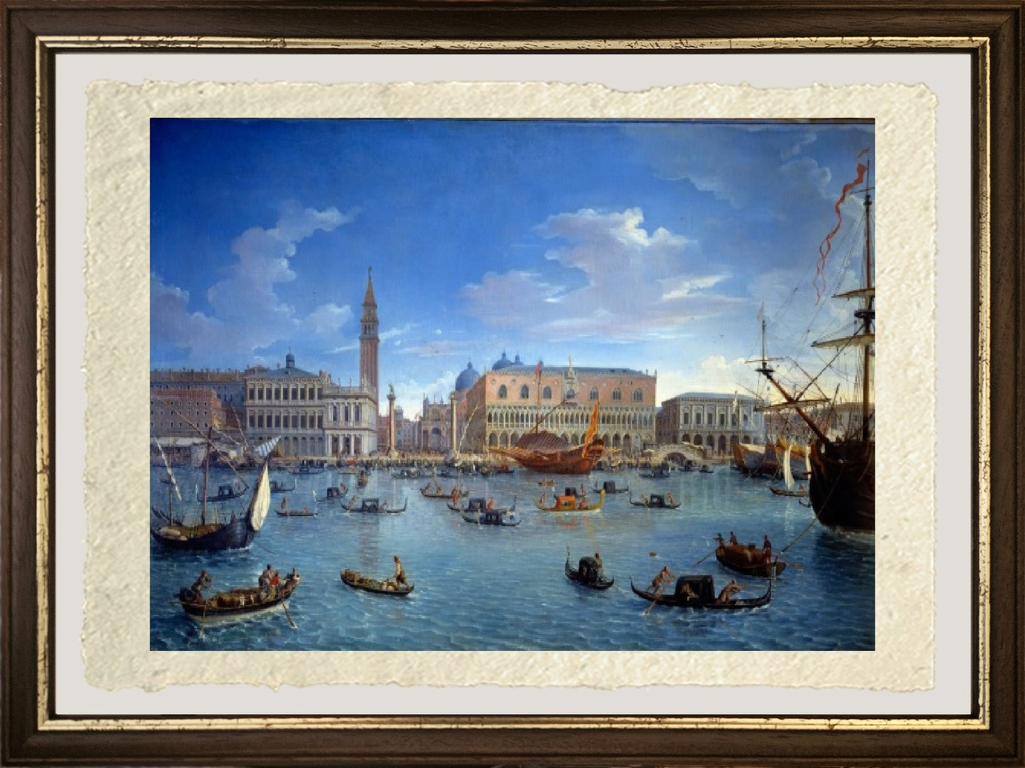 View of Venice, the pier, the square and the Doge's Palace, from the island of San Giorgio - Gaspare Vanvitelli - Gaspar van Wittel