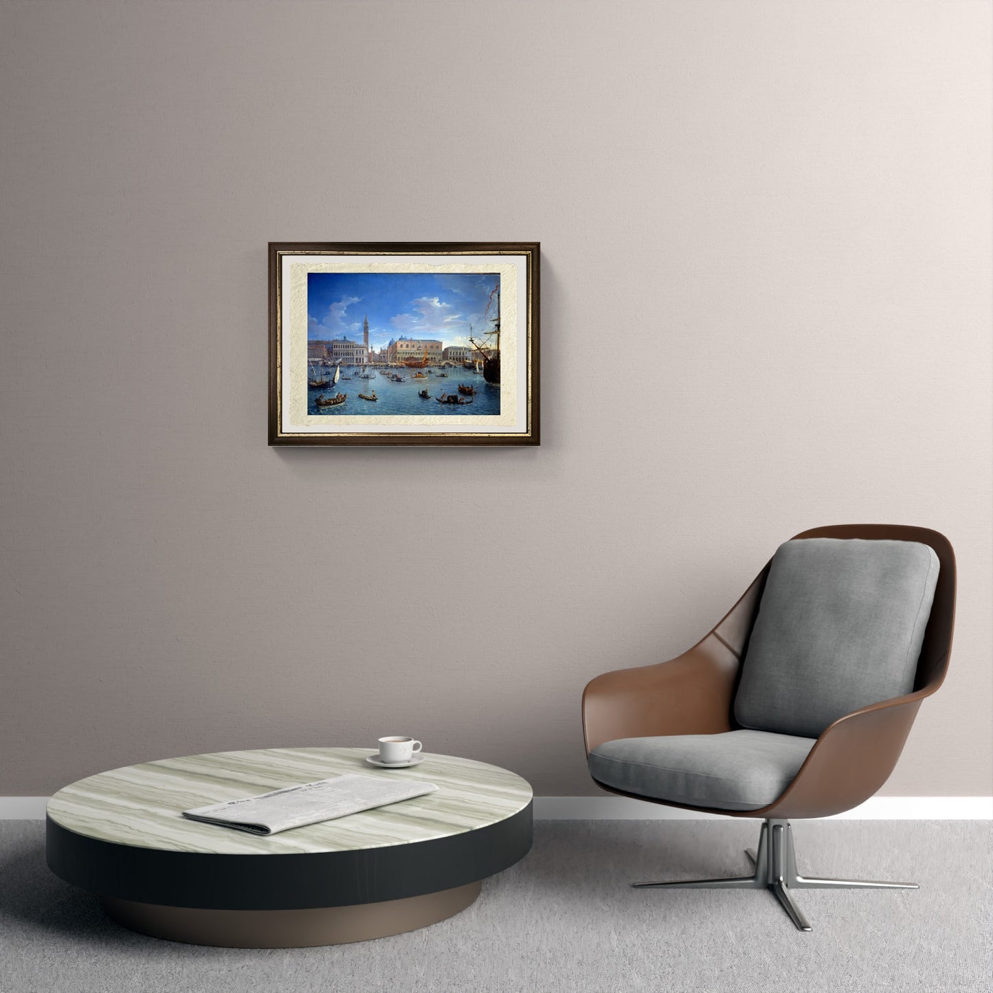 View of Venice, the pier, the square and the Doge's Palace, from the island of San Giorgio - Gaspare Vanvitelli - Gaspar van Wittel