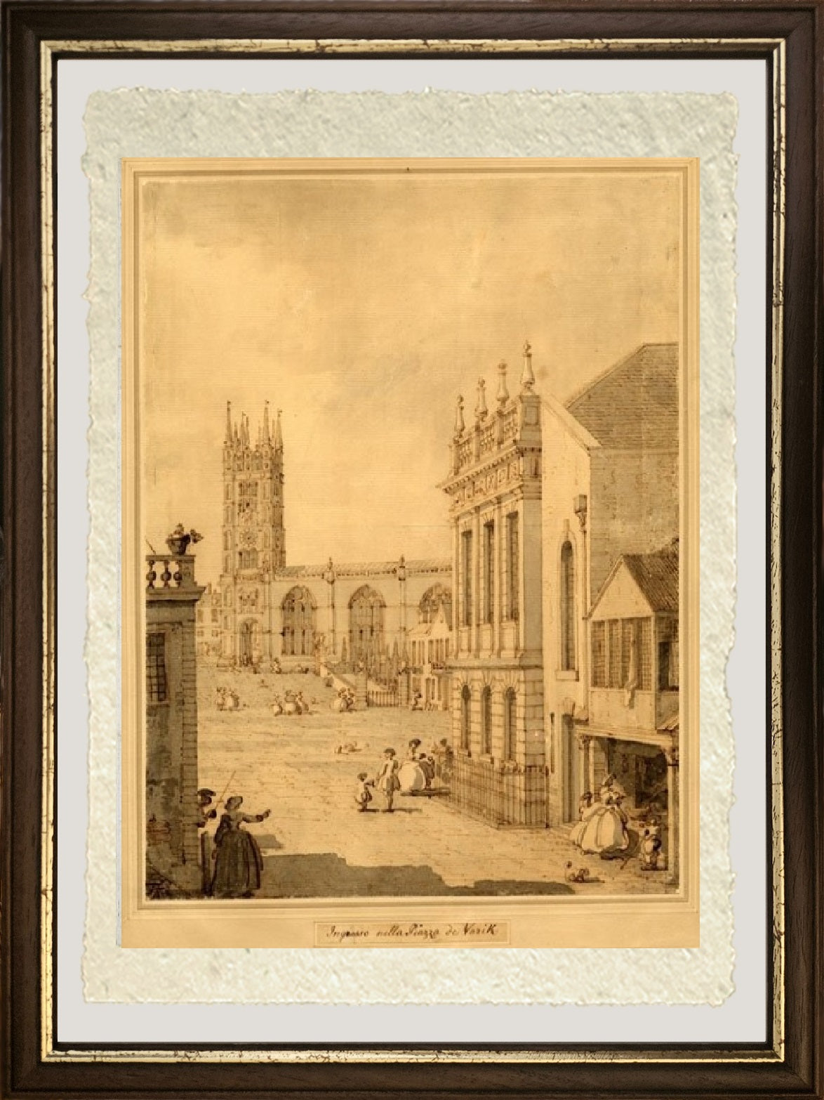 Veduta di Warwick con la chiesa di Santa Maria - Giovanni Antonio Canal detto Canaletto