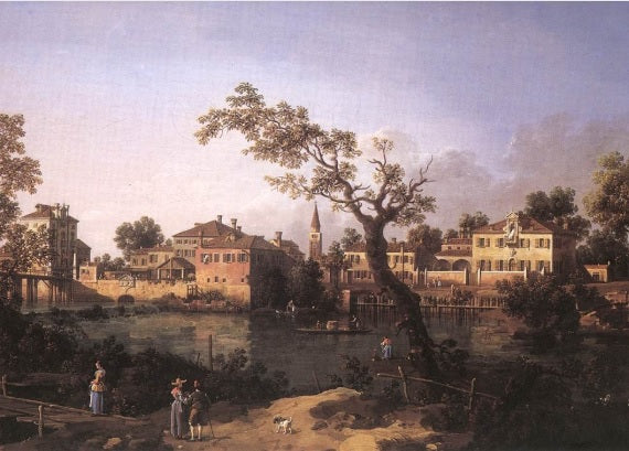 View of a river, maybe Padua - Giovanni Antonio Canal known as Canaletto