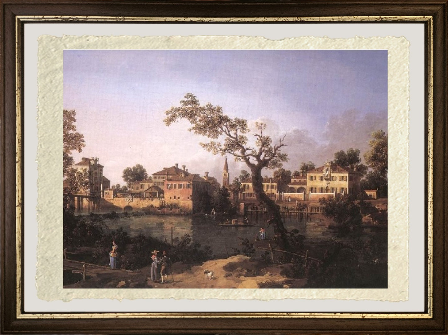 View of a river, maybe Padua - Giovanni Antonio Canal known as Canaletto