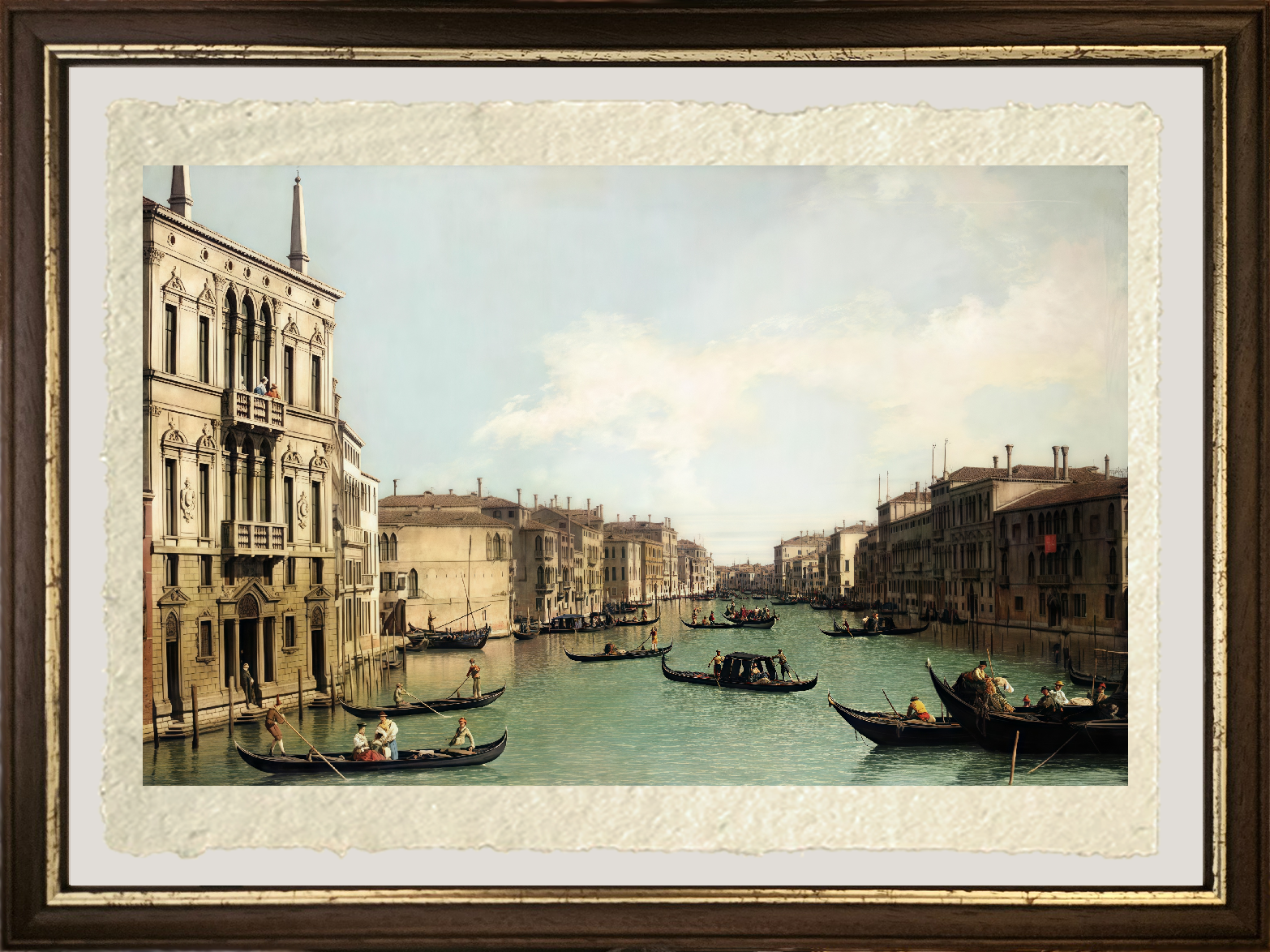 Dettaglio di Venezia di Giovanni Antonio Canal detto Canaletto su carta Amalfi