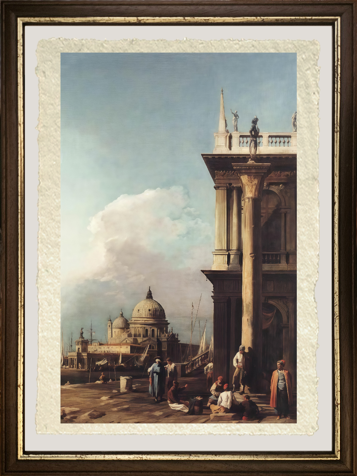 Dettaglio di Venezia di Giovanni Antonio Canal detto Canaletto su carta Amalfi