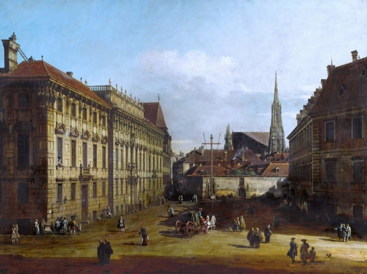 Vienna, la Lobkowitzplatz, tra il 1758 e il 1761 - Bernardo Bellotto