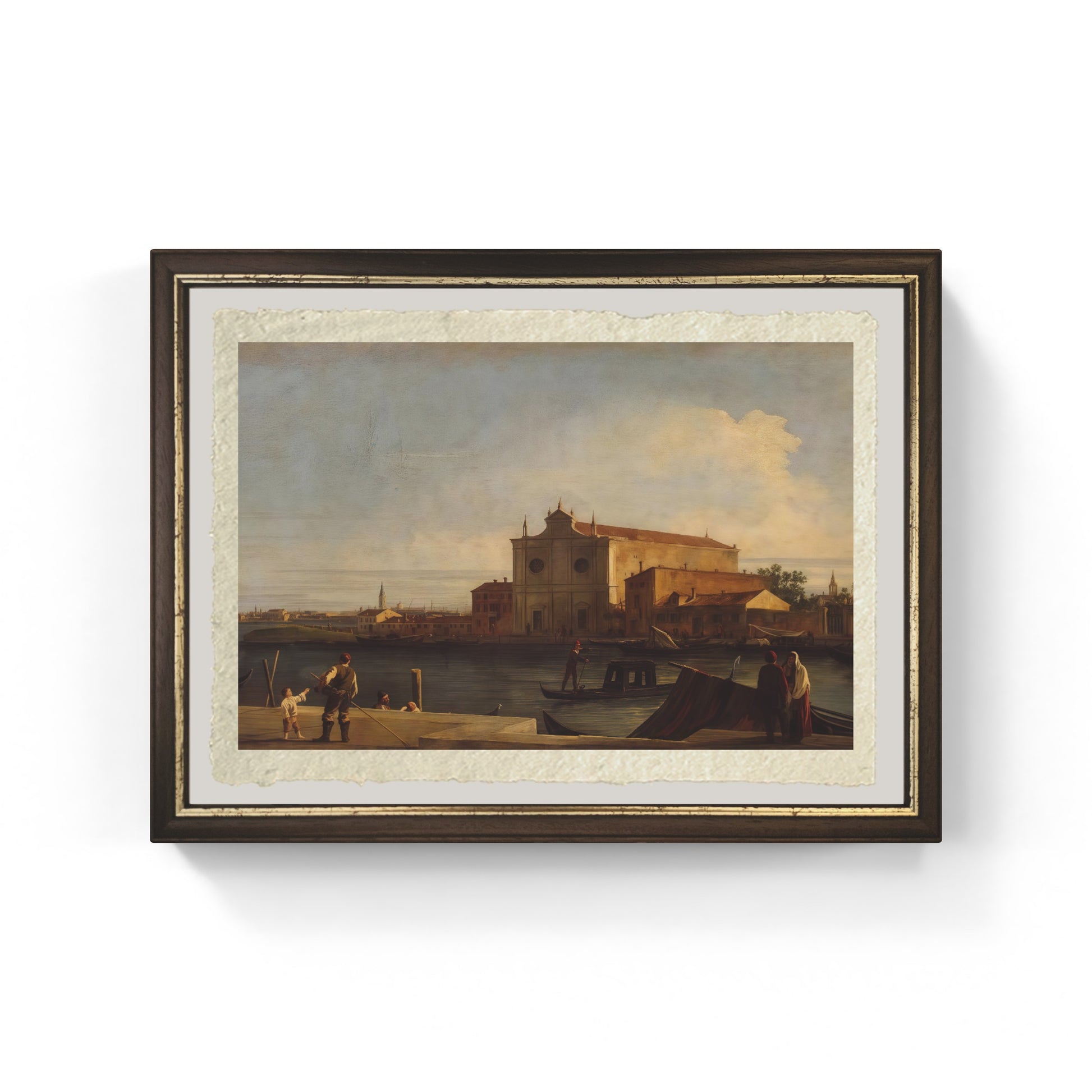 Vista della Chiesa di San Giovanni dei Battuti di Giovanni Antonio Canal detto Canaletto su carta Amalfi