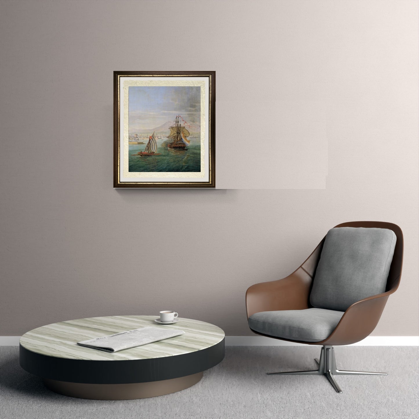 View of Naples from the Sea (detail) - Gaspare Vanvitelli - Gaspar van Wittel