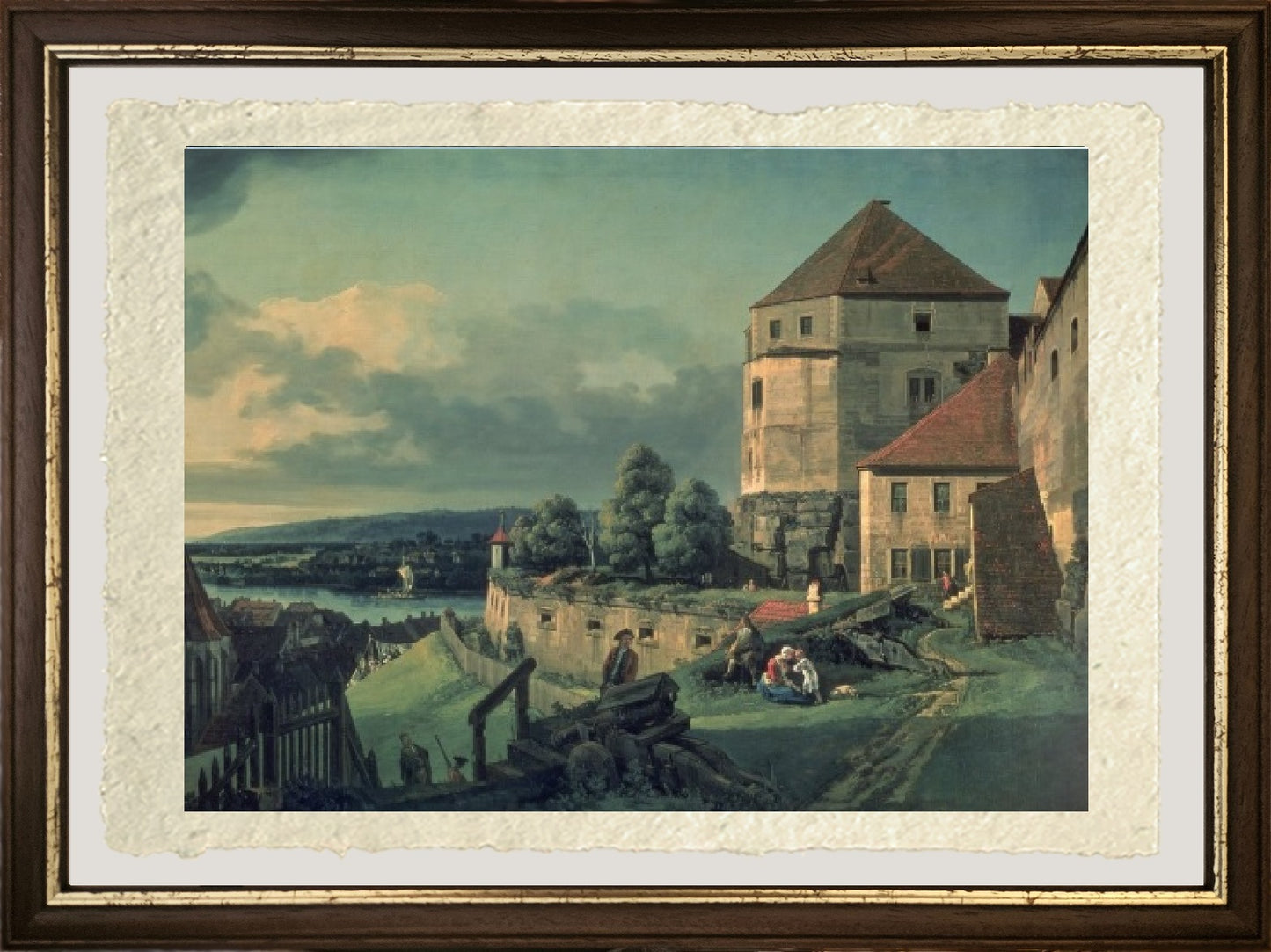 Vista dal Castello (Vista di Pirna) - Bernardo Bellotto