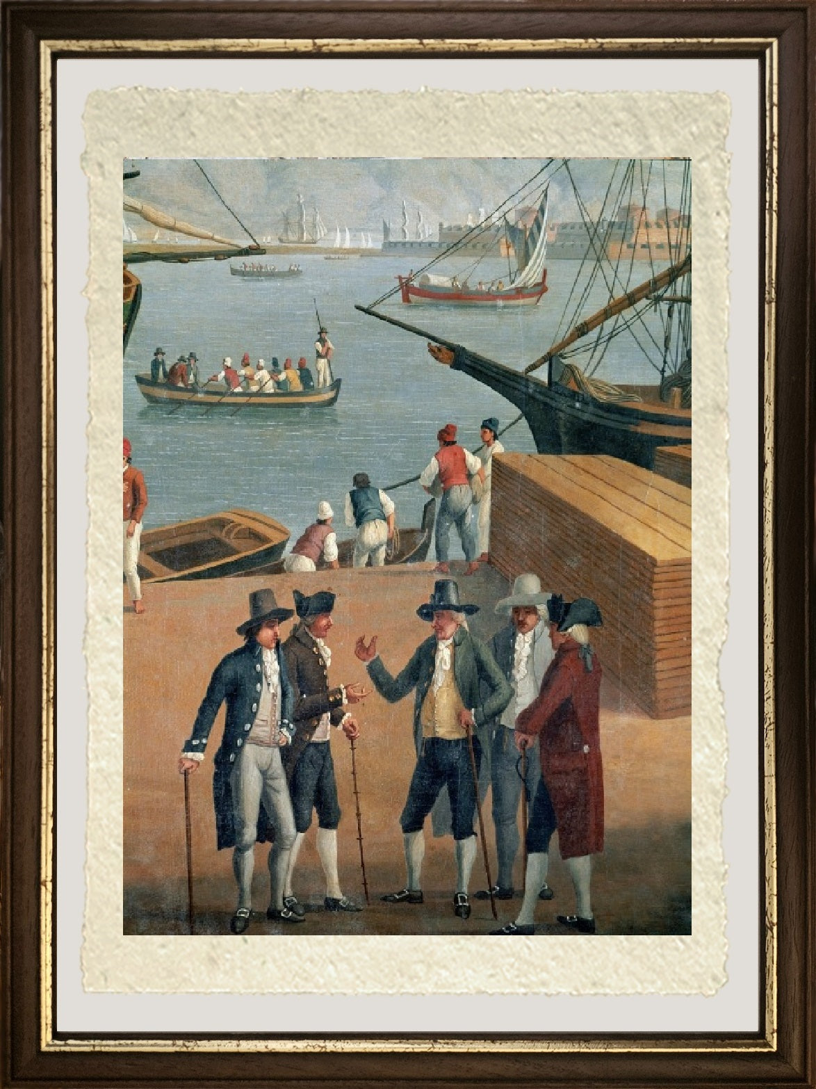 Vista del Porto di Messina (dettaglio) - Philippe Hackert