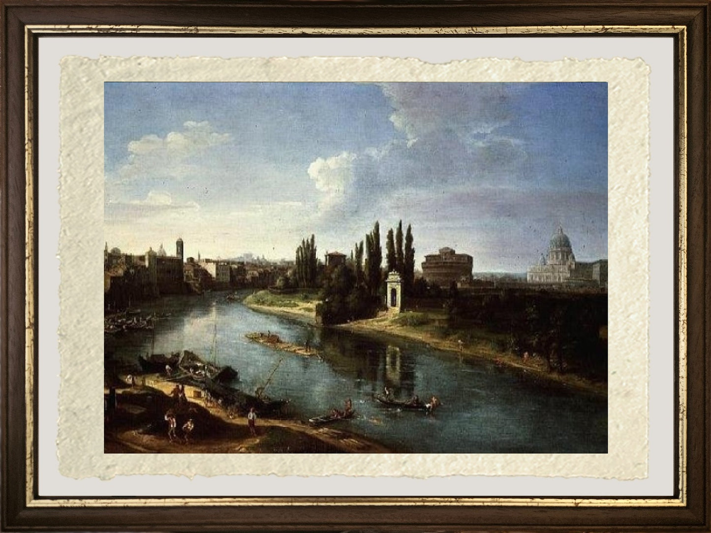 Vista del fiume Tevere a Roma, da nord - Gaspare Vanvitelli - Gaspar van Wittel