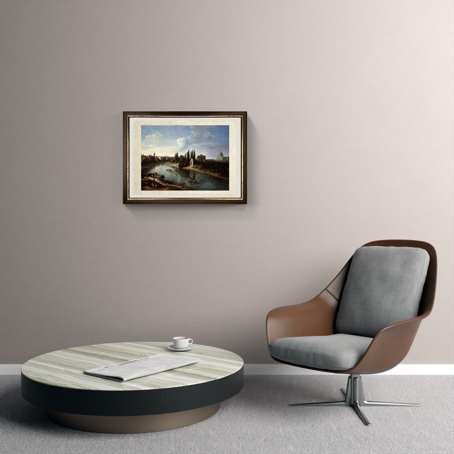 Vista del fiume Tevere a Roma, da nord - Gaspare Vanvitelli - Gaspar van Wittel