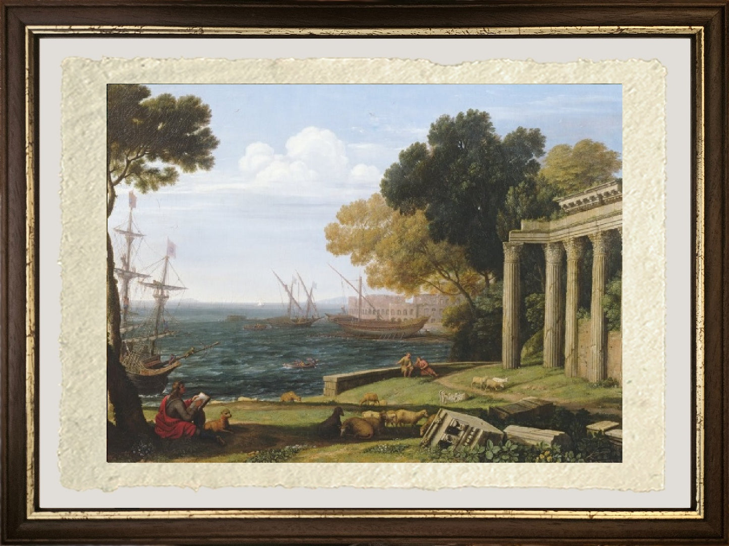 Vista del mare, porto e anfiteatro di Pola - Jan Frans van Bloemen