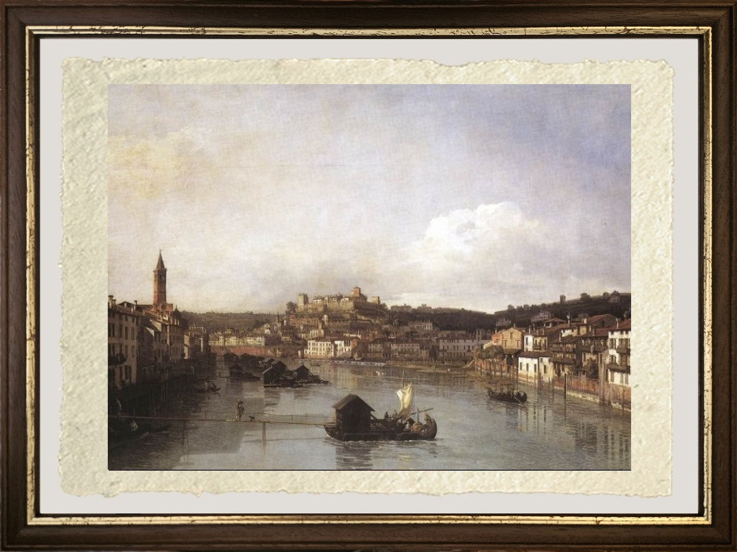 Vista di Verona e del fiume Adige dal Ponte Nuovo - Bernardo Bellotto