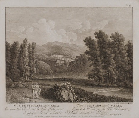 Vue de Vicovaro Anc. Varia (no. 1) di Jacob Philipp Hackert