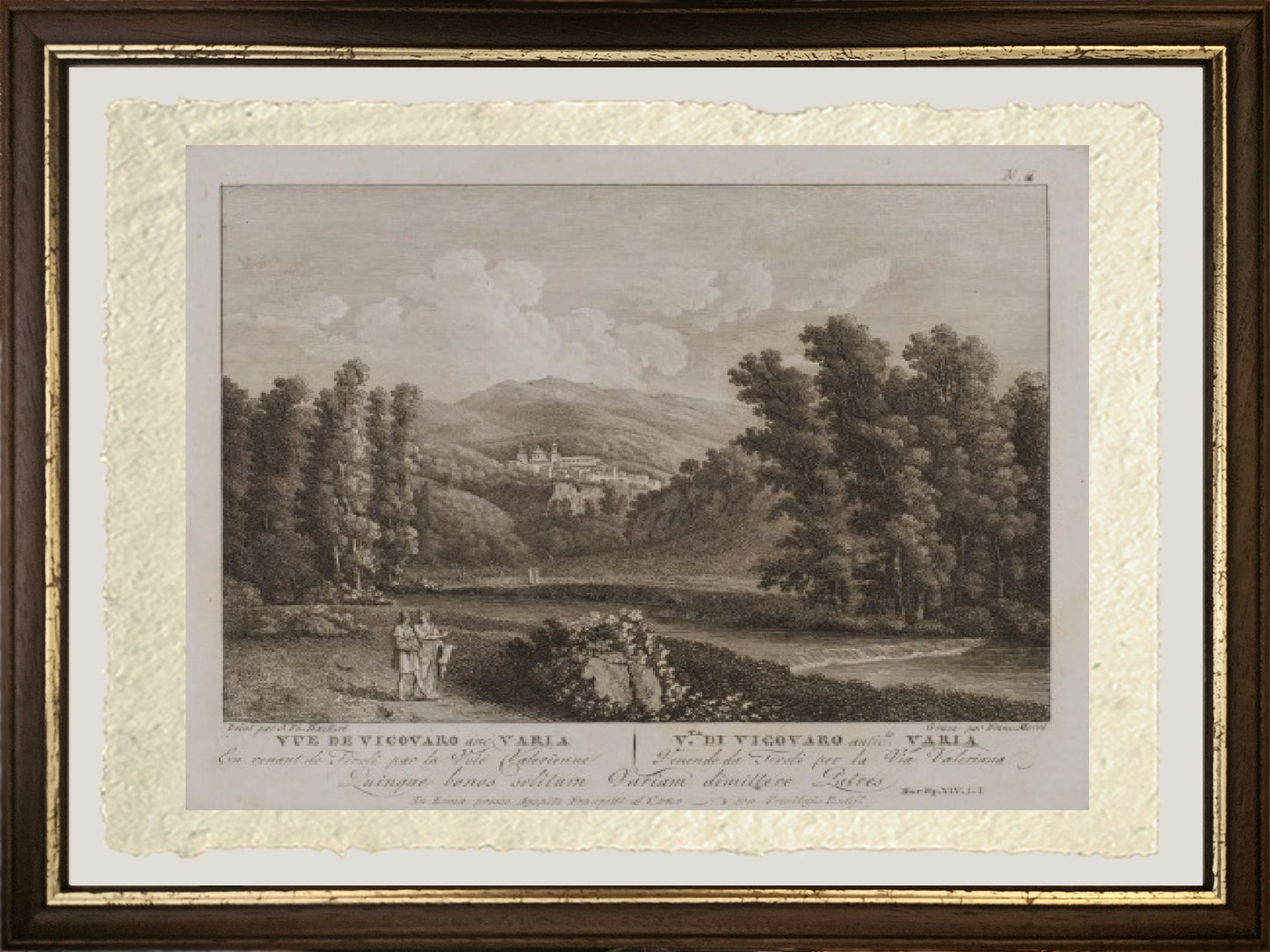 Vue de Vicovaro Anc. Varia (no. 1) di Jacob Philipp Hackert