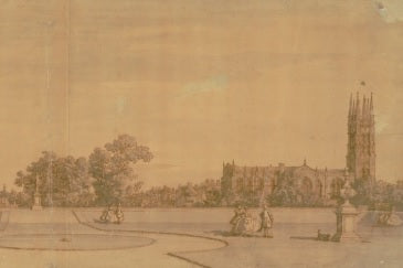 Warwick - the city and the castle (detail) - Giovanni Antonio Canal