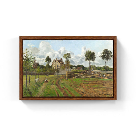 Allée de la Tour-du-Jongleur et maison de M. Musy, Louveciennes di Camille Pissarro