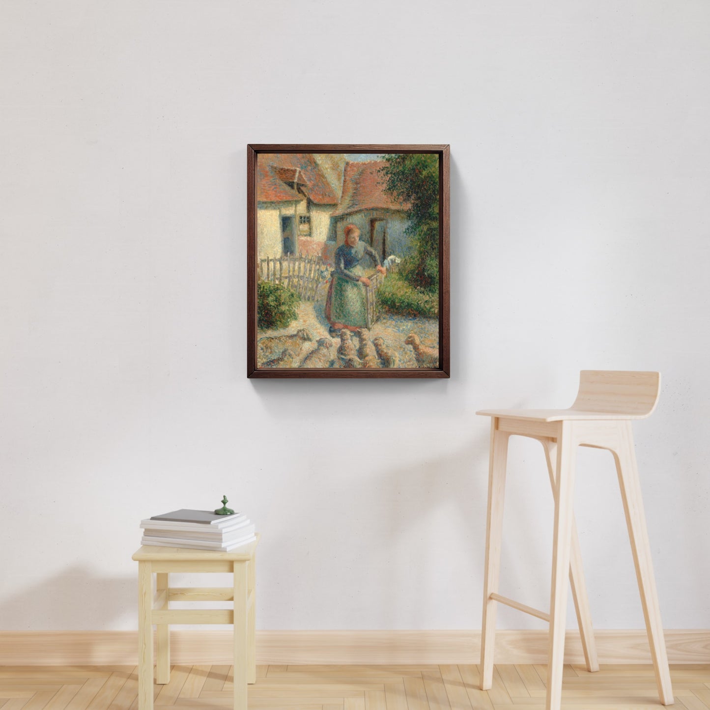 Bergère rentrant des moutons di Camille Pissarro
