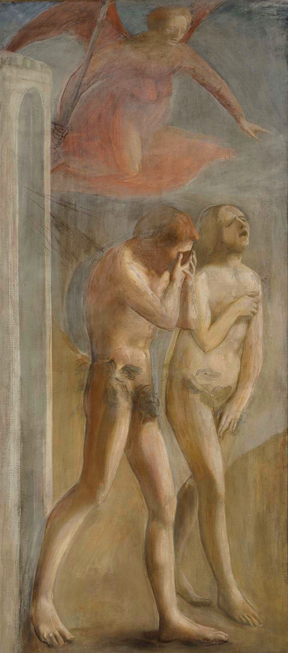 La Cacciata dei progenitori dall'Eden di Masaccio su pregiata carta Amalfi