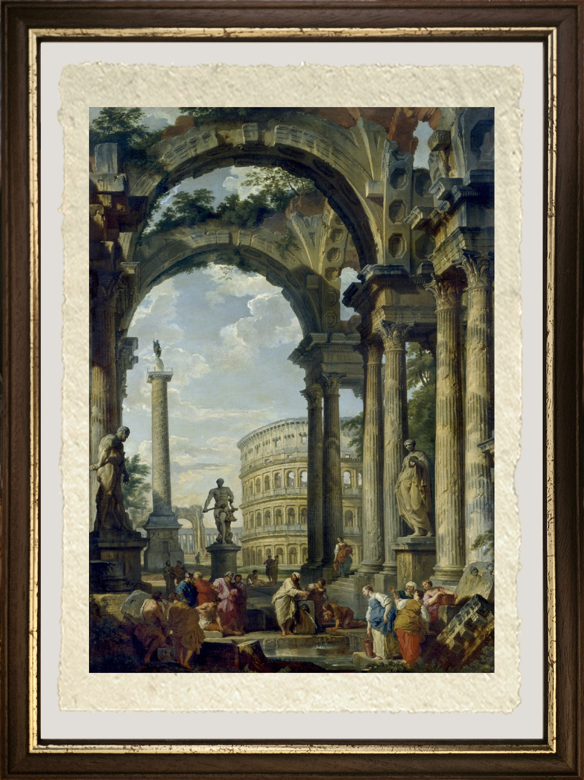 Capriccio Romano, XVIII secolo di Pannini cornice