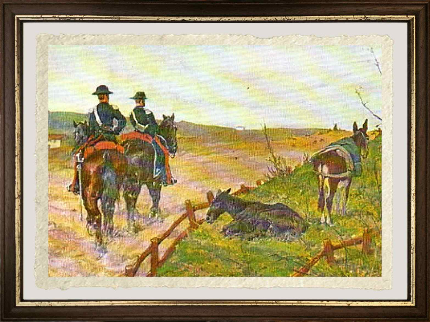 Carabinieri a cavallo in Maremma (1890) giovanni fattori