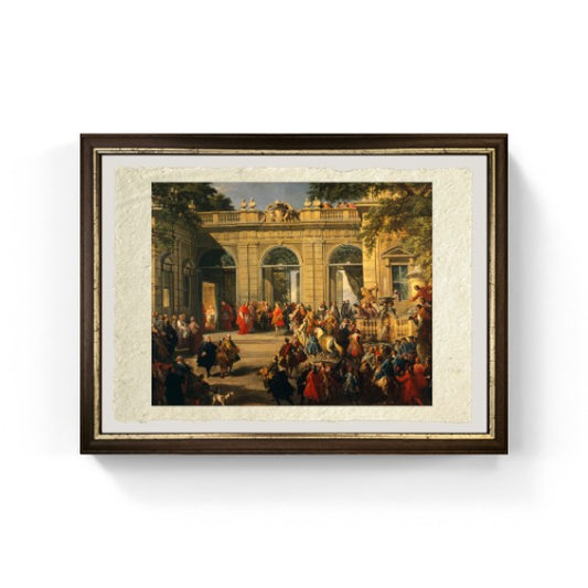 Carlo III di Spagna visita Papa Benedetto XIV a Palazzo del Quirinale di Pannini