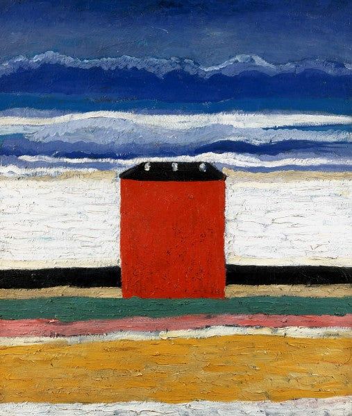 Casa rossa di Kazmir Malevich su pregiata carta Amalfi
