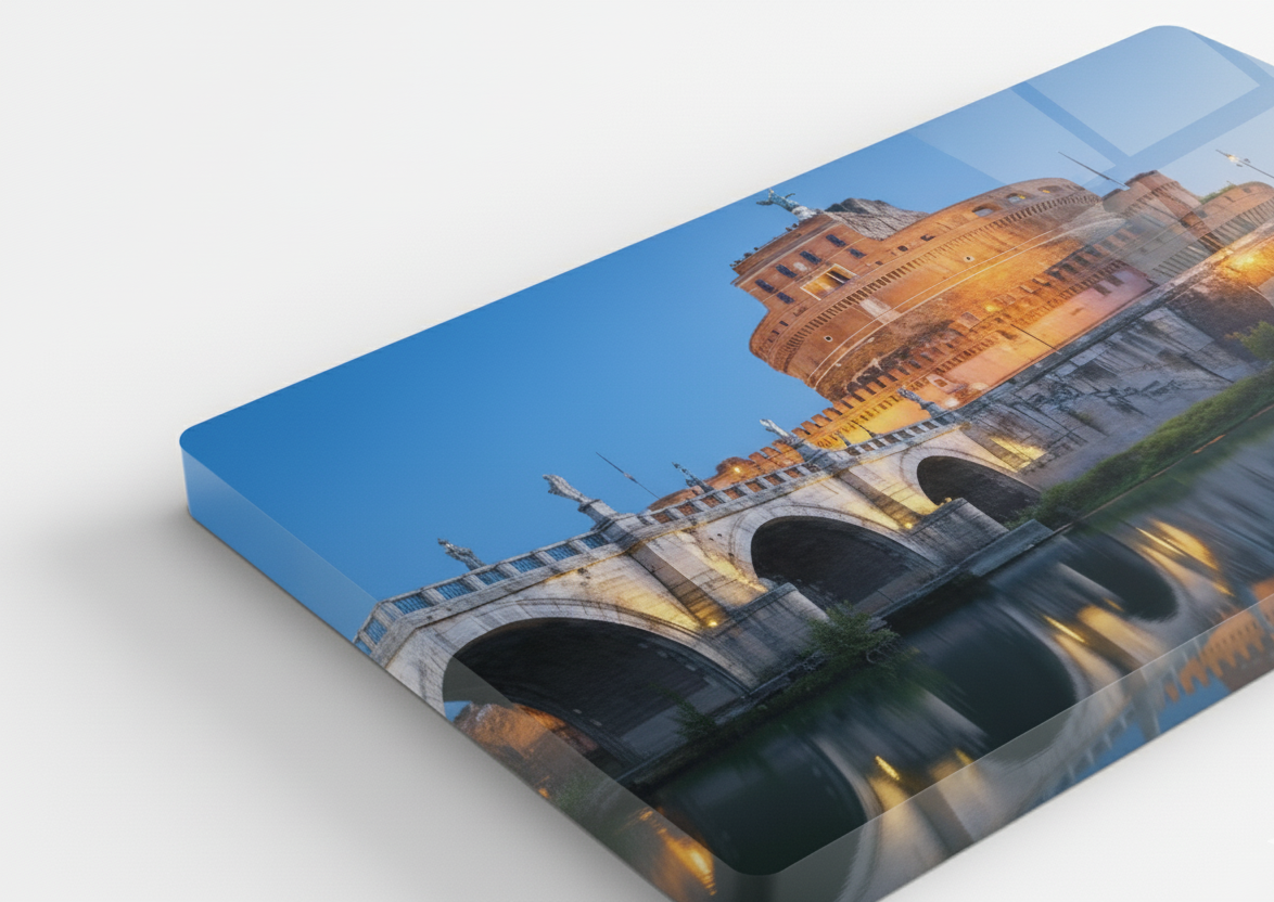 Castel Sant'Angelo reflected in the Tiber, Rome