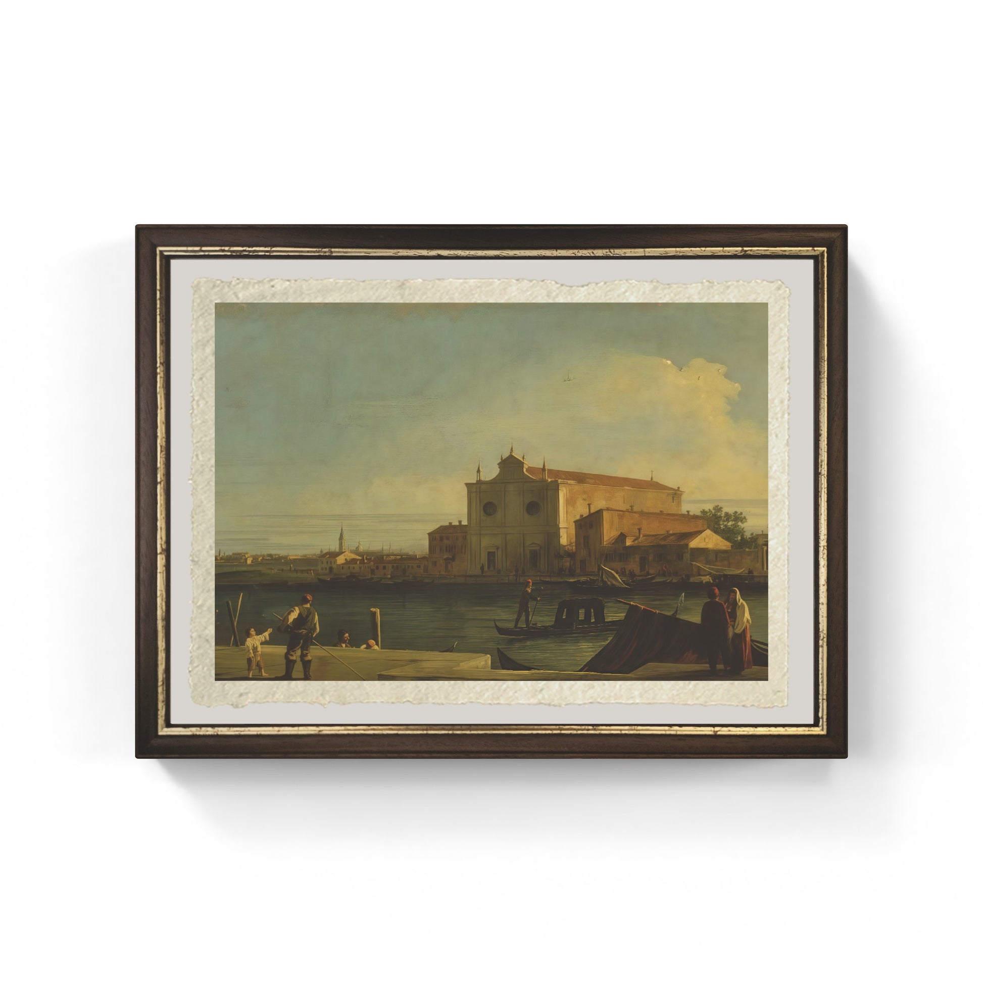 La chiesa di S. Giovanni dei Battuti di Giovanni Antonio Canal detto Canaletto su carta Amalfi