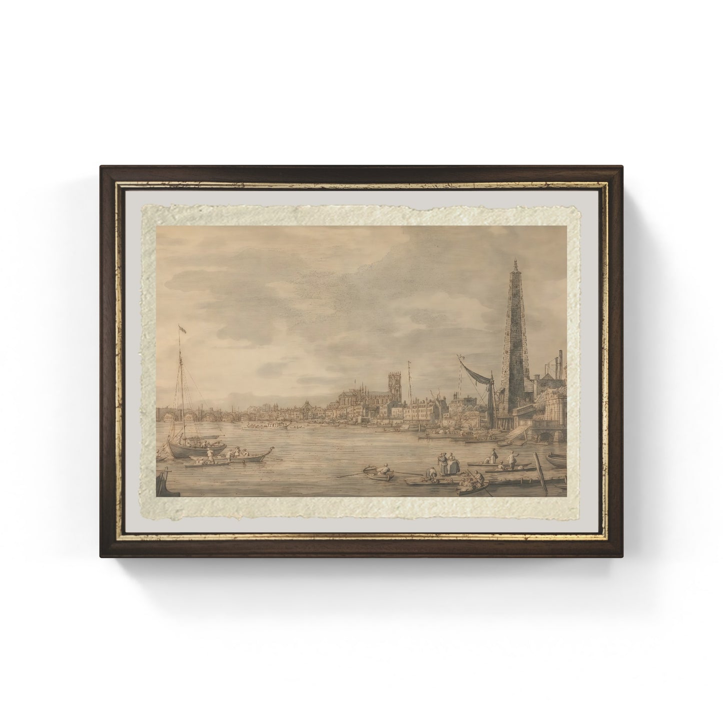 La città di Westminster di Giovanni Antonio Canal detto Canaletto su carta Amalfi