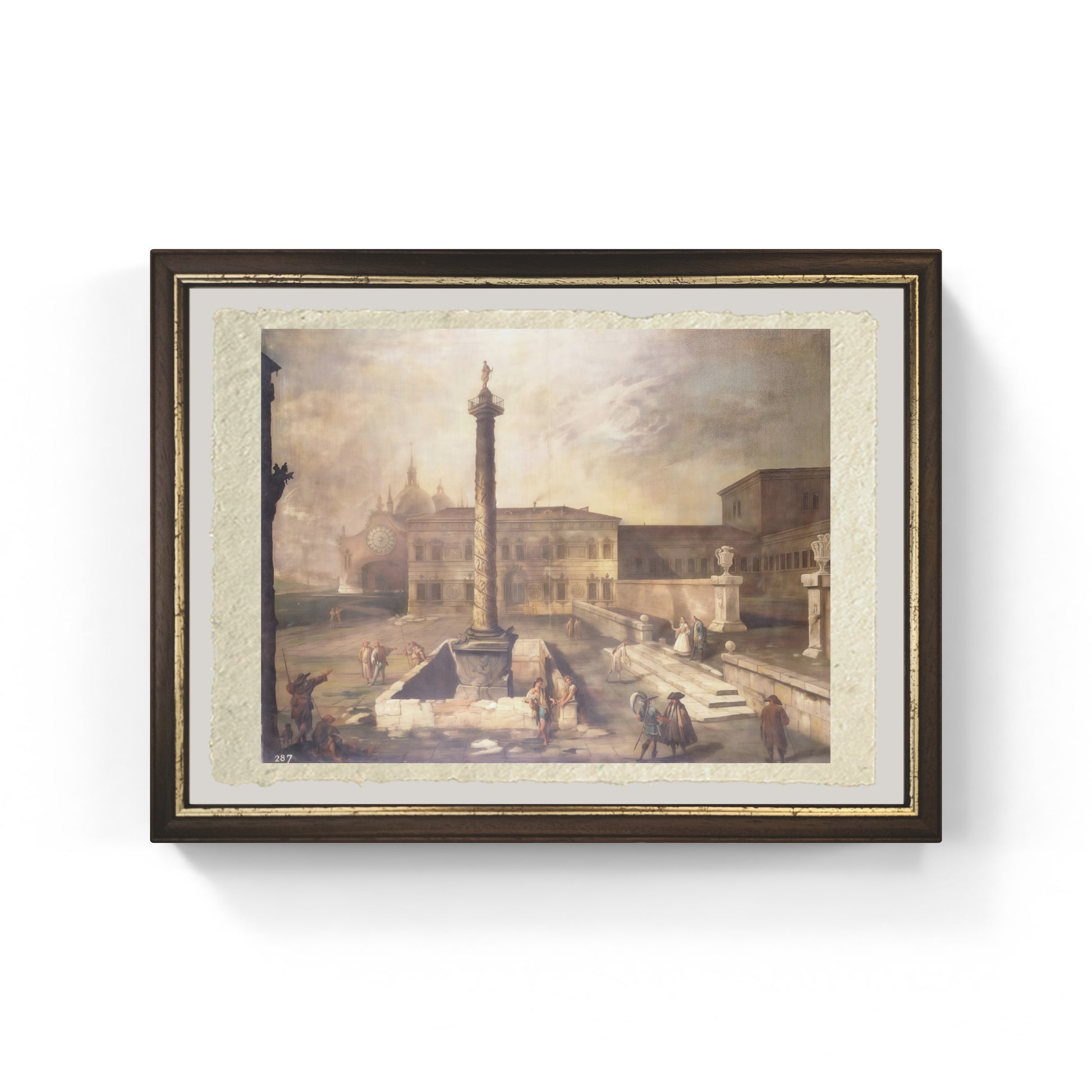 La colonna di Marco Aurelio di Giovanni Antonio Canal detto Canaletto su carta Amalfi