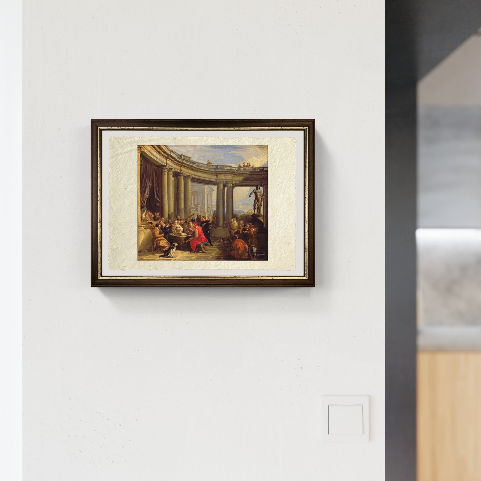 Concerto in una galleria circolare di Pannini al muro