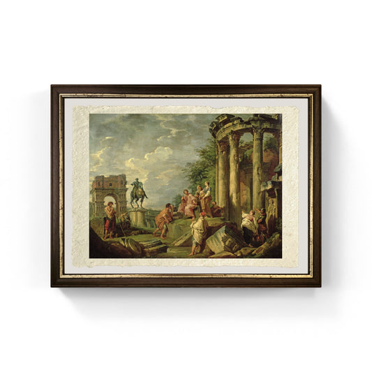 Contadini tra Rovine Romane di Pannini