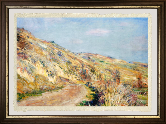 La strada della fattoria a Giverny, quadro di Claude Monet