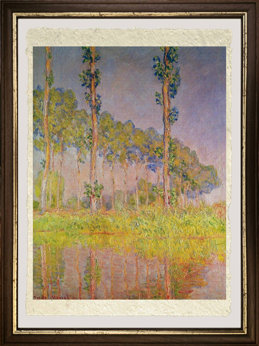 Tre alberi in primavera, quadro di Claude Monet